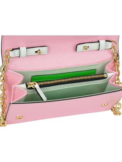 Shop Marc Jacobs Snapshot Chain Wallet In Black/baby Pink