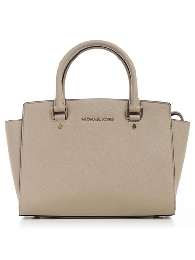 Shop Michael Michael Kors Medium Tz Tote In Truffle