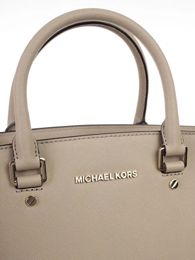 Shop Michael Michael Kors Medium Tz Tote In Truffle