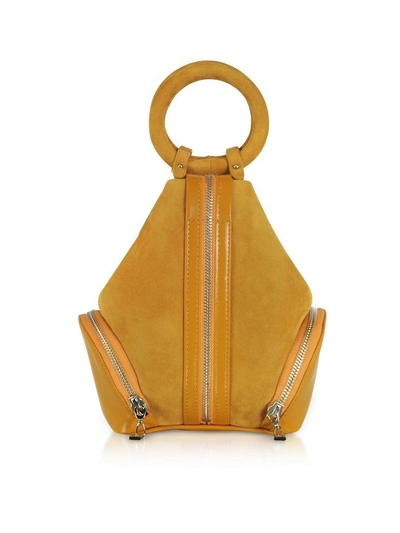 Shop Complet Mustard Yellow Suede Eve Micro Bag