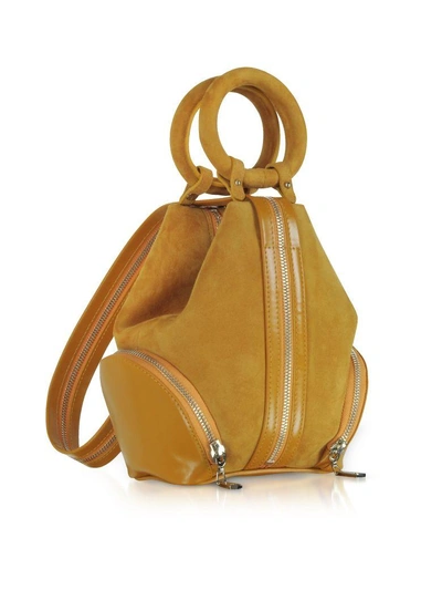 Shop Complet Mustard Yellow Suede Eve Micro Bag