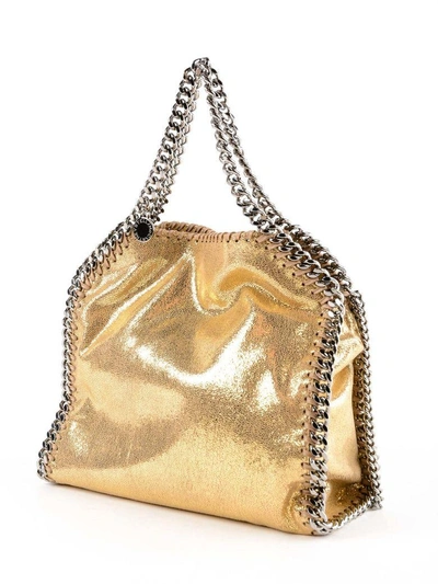 Shop Stella Mccartney Mini Falabella Tote In Gold