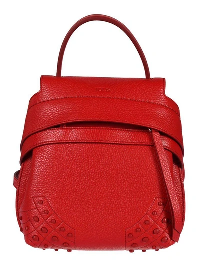 Shop Tod's Wave Mini Backpack In Ribes