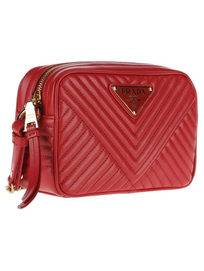 Shop Prada Camera Bag In Red