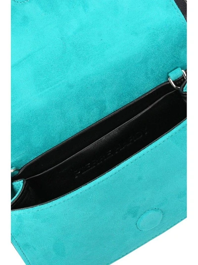 Shop Pierre Hardy Clutch Bag In Multicolor Suede In Green