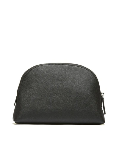 Shop Marc Jacobs Logo Embossed Cosmetic Bag In Nero
