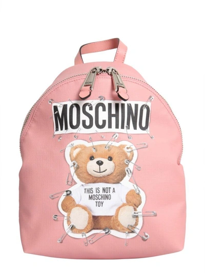 Shop Moschino Teddy Bear Backpack In Rosa