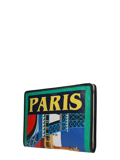 Shop Balenciaga Multicolor Paris Pouch