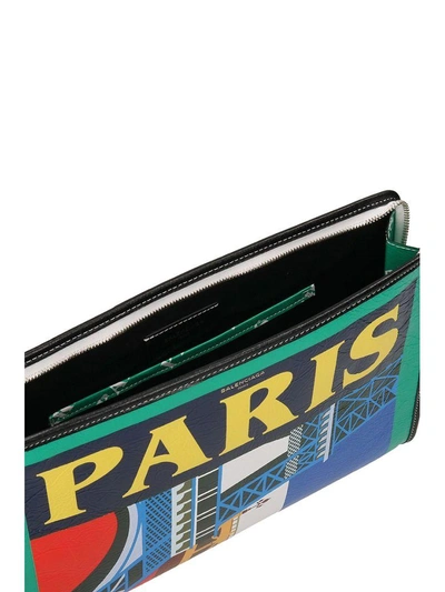 Shop Balenciaga Multicolor Paris Pouch