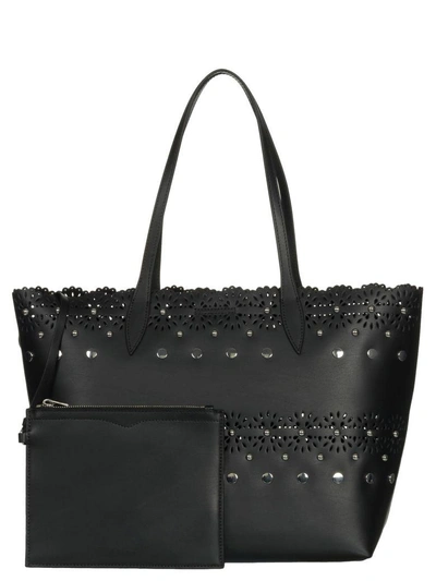 Shop Rebecca Minkoff Leather Tote Bag In Black