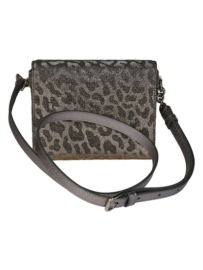 Shop Dolce & Gabbana Dg Millennials Leopard Shoulder Bag In Argento
