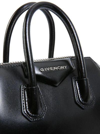Shop Givenchy Mini Antigona Bag In Nero
