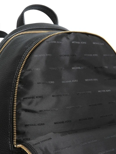 Shop Michael Michael Kors Medium Rhea Zip Backpack In Black