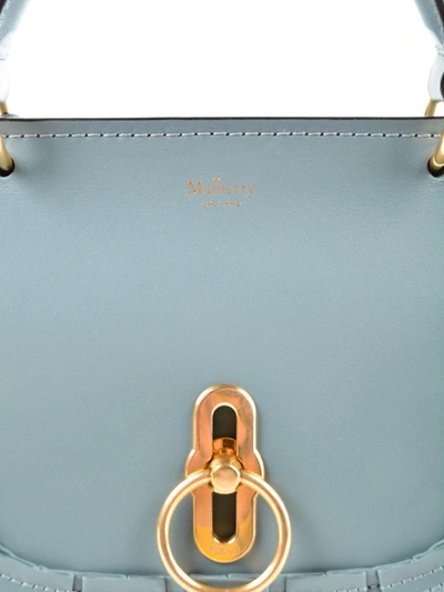 Shop Mulberry Small Amberley Satchel In Antique Blue