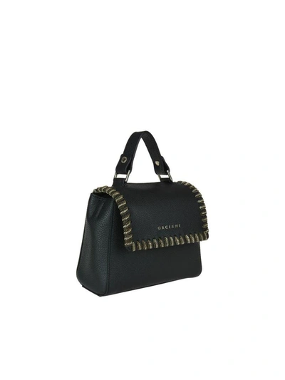 Shop Orciani Mini Sveva Chain Handbag In Black