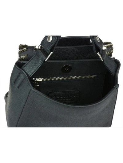 Shop Orciani Mini Sveva Chain Handbag In Black