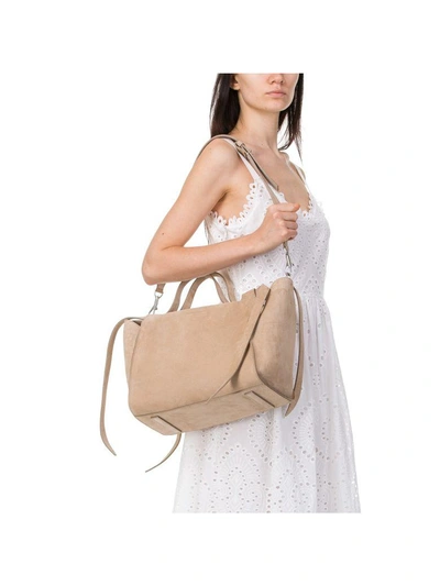 Shop Elena Ghisellini Usonia Handbag In Beige