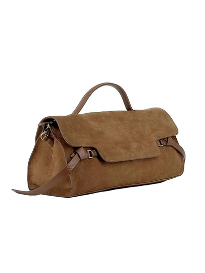 Shop Zanellato Farro Leather Handbag In Brown