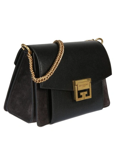Shop Givenchy Gv3 Shoulder Bag In Black-grey