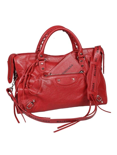 Shop Balenciaga Classic City Shoulder Bag In Rouge Cardinal