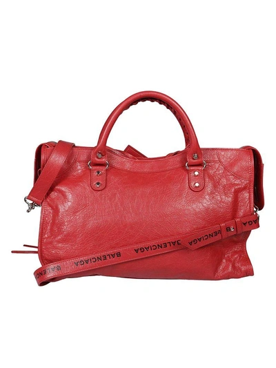 Shop Balenciaga Classic City Shoulder Bag In Rouge Cardinal