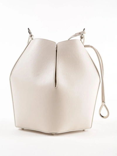 Shop Alexander Mcqueen Chain Bucket Bag In Off White