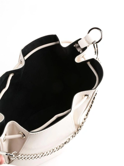 Shop Alexander Mcqueen Chain Bucket Bag In Off White