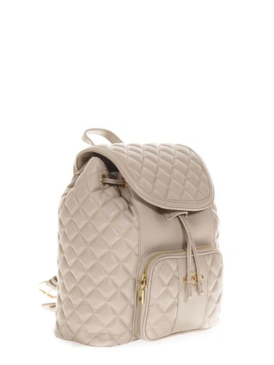 Shop Love Moschino Dove Quilted Backpack In Faux Leather