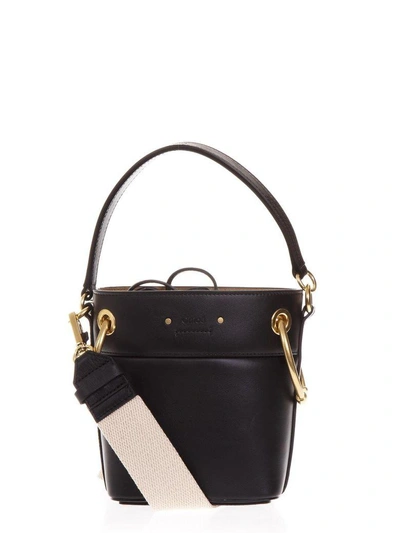 Shop Chloé Black Duffle Bag In Leather