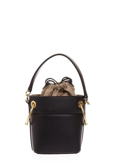Shop Chloé Black Duffle Bag In Leather