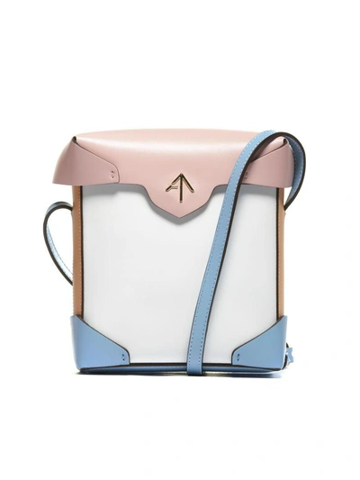 Shop Manu Atelier Mini Pristine Shoulder Bag In Bianco Multicolor