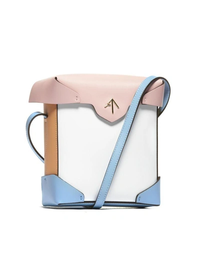 Shop Manu Atelier Mini Pristine Shoulder Bag In Bianco Multicolor