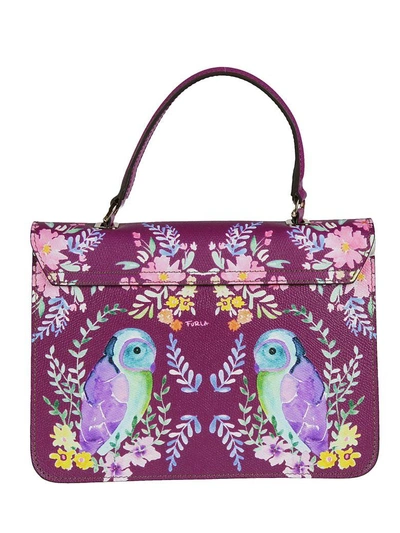 Shop Furla Owl Painted Metropolis Shoulder Bag In Fuchsia