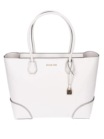 Shop Michael Michael Kors Mercer Gallery Large Tote In White
