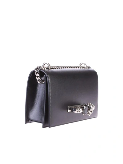 Shop Alexander Mcqueen Black Four-ring Knuckle Crossbody Bag