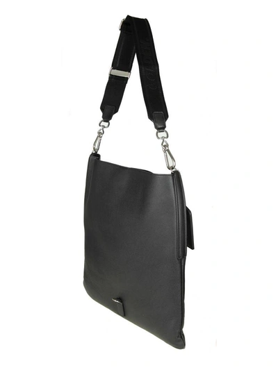 Shop Golden Goose Shopping Bag Hobo In Leather Color Black