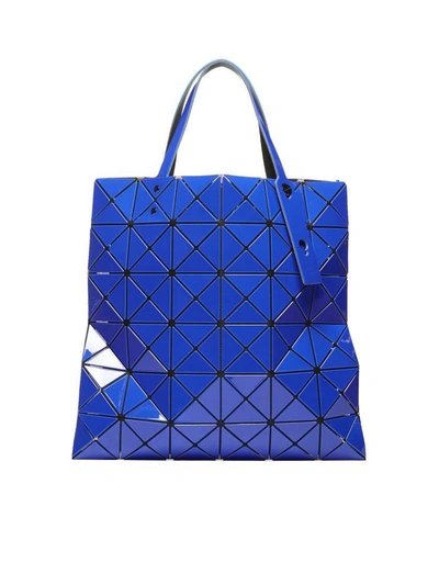 Shop Bao Bao Issey Miyake Geometric Pattern Tote In Viola Bluette Nero