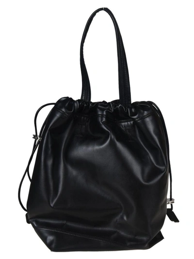 Shop Paco Rabanne Drawstring Bucket Bag In Black