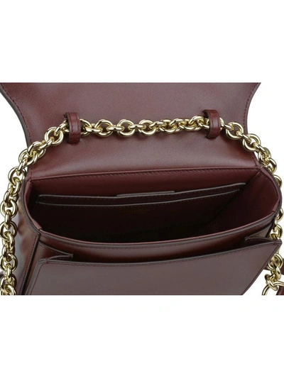 Shop Ferragamo Gancini Bag With Frontal Flap In Wine