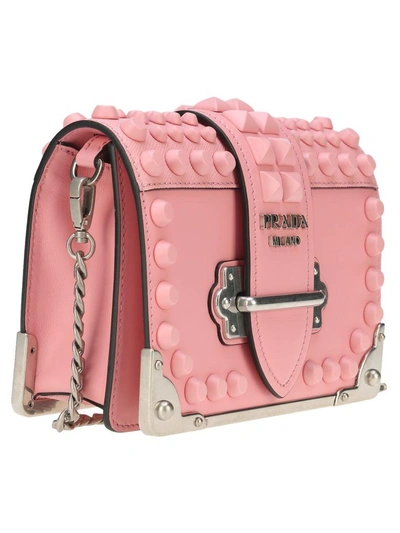 Shop Prada Cahier Mini In Pink