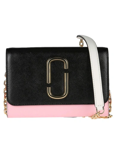 Shop Marc Jacobs Wallet Shot In Black Pink