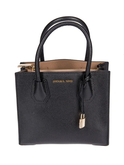 Shop Michael Michael Kors Mercer Shoulder Bag In Black