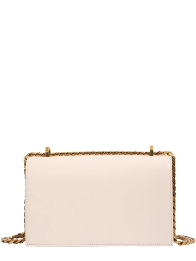 Shop Alexander Mcqueen Jewelled Satchel In Bianco