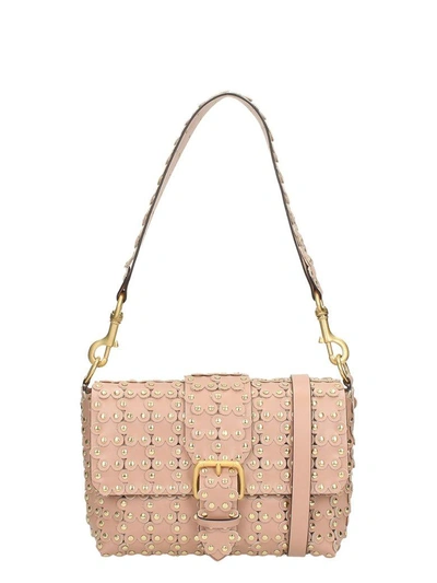 Shop Red Valentino Small Flower Puzzle Bag In Powder