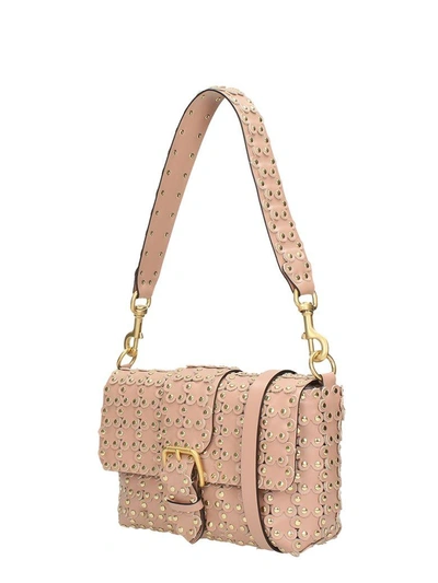 Shop Red Valentino Small Flower Puzzle Bag In Powder