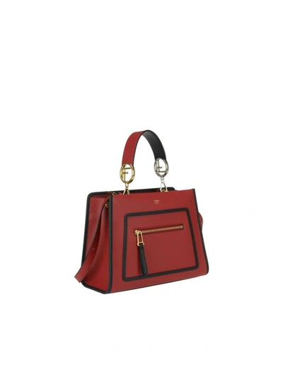 Shop Fendi Small Runaway Bag In Red-black
