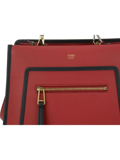 Shop Fendi Small Runaway Bag In Red-black