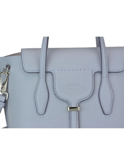 Shop Tod's Mini Joy Bag In Light Gray