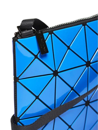 Shop Bao Bao Issey Miyake Triangular Applique Shoulder Bag In Viola Bluette Nero