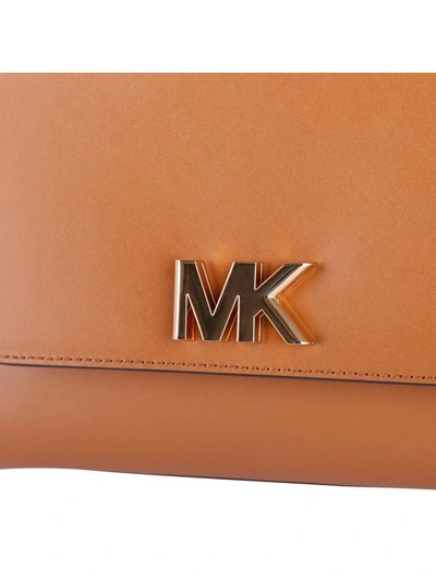 Shop Michael Michael Kors Mott" Medium Leather Satchel" In Acorn